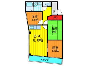 ロイヤルハイツ木村２号館の物件間取画像